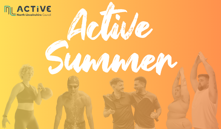 Images of people keeping active with the text Active Summer
