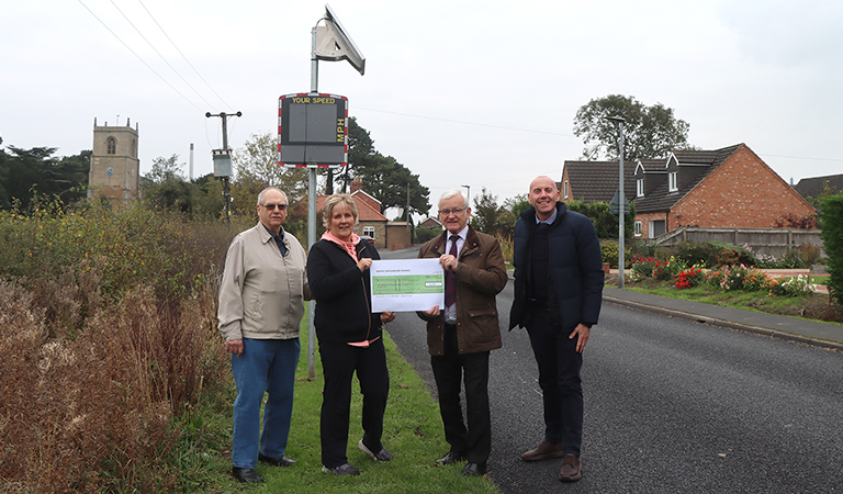 Community power: New speed indicator device set to make local village safer