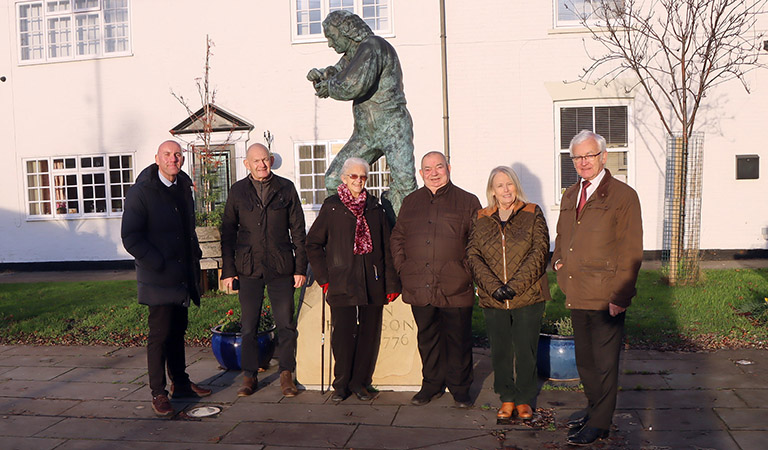 Group photo of councillors in Barrow upon Humber market place