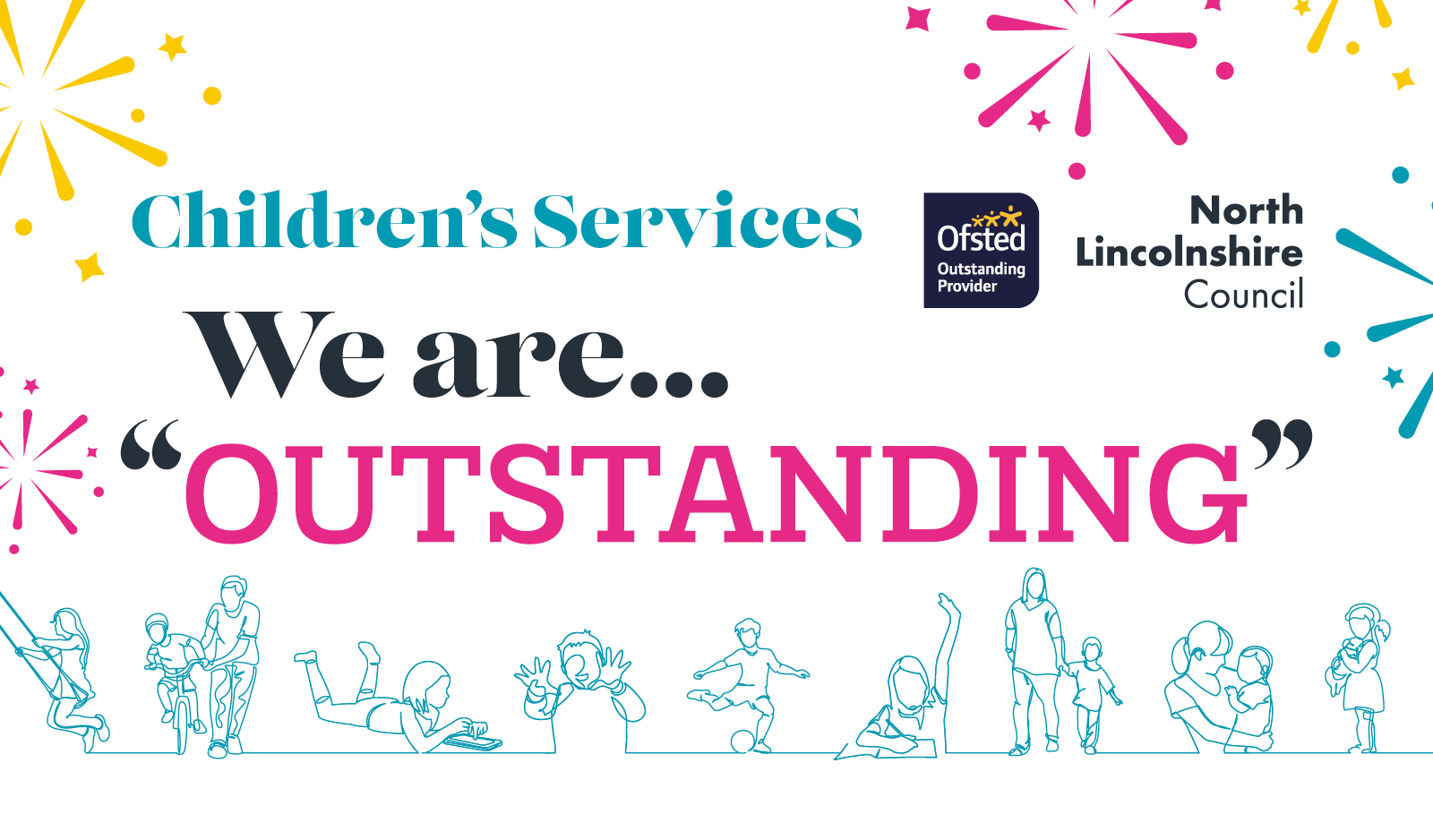 Graphic saying 'We are outstanding'