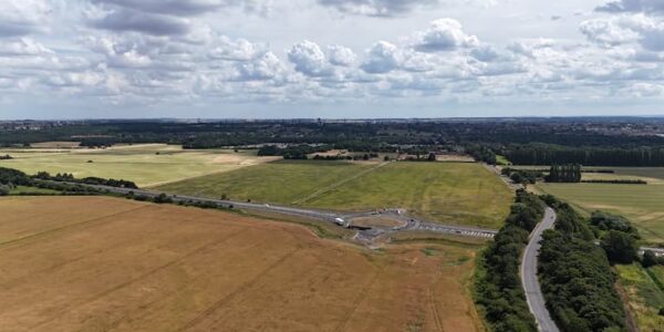 Aerial shot of M181 Burringham bypass site