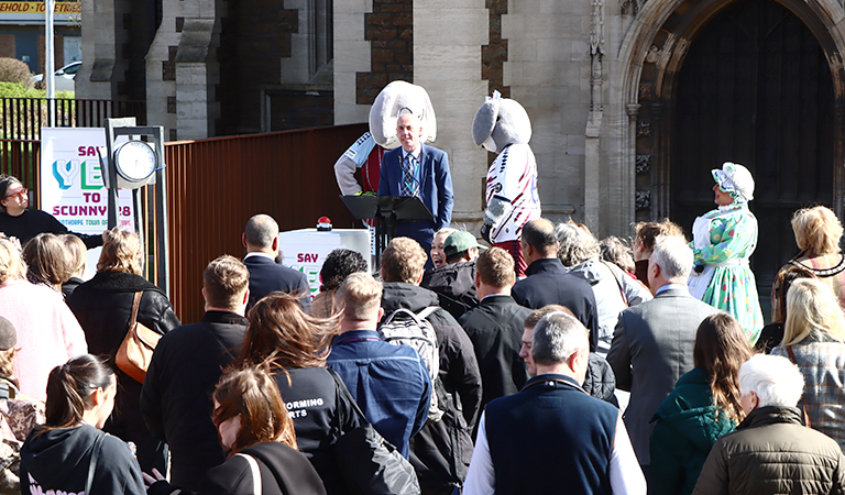 Crowd photo at Say Yes to Scunny launch.