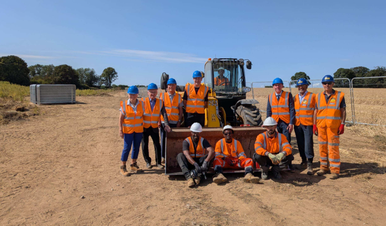 A picture from the site of the Barton link road as construction begins